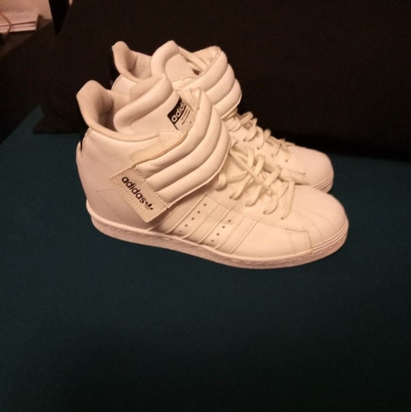Women's Adidas shelltoe wedges Never Worn outside still new - Picture 1 of 4